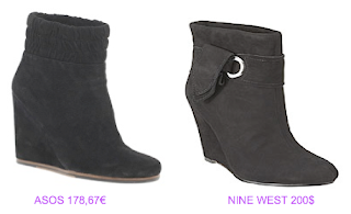 Botines cuña 15 Asos vs Nine West